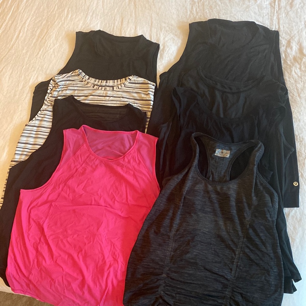 7 Lululemon tanks. Sold as a set